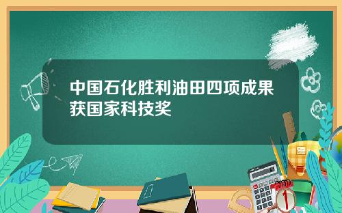 中国石化胜利油田四项成果获国家科技奖