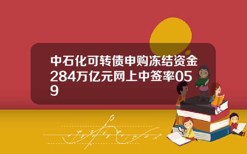 中石化可转债申购冻结资金284万亿元网上中签率059