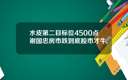 水皮第二目标位4500点谢国忠房市跌到底股市才牛.