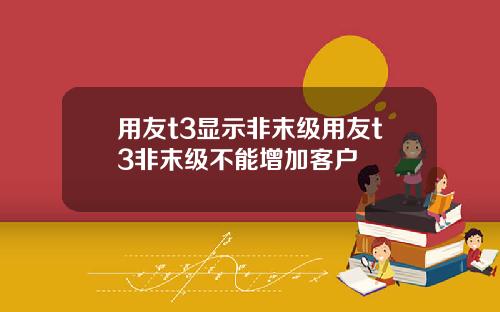 用友t3显示非末级用友t3非末级不能增加客户