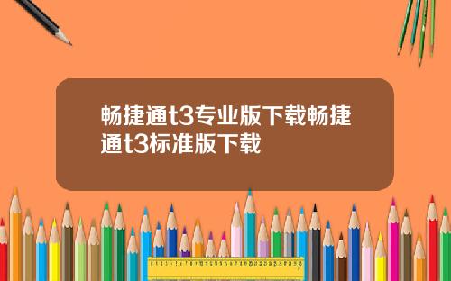 畅捷通t3专业版下载畅捷通t3标准版下载