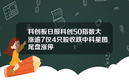 科创板日报科创50指数大涨逾7仅4只股收跌中科星图尾盘涨停