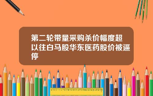 第二轮带量采购杀价幅度超以往白马股华东医药股价被逼停