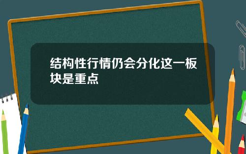 结构性行情仍会分化这一板块是重点