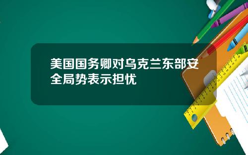 美国国务卿对乌克兰东部安全局势表示担忧