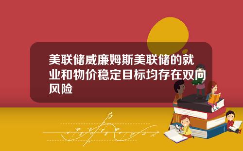 美联储威廉姆斯美联储的就业和物价稳定目标均存在双向风险