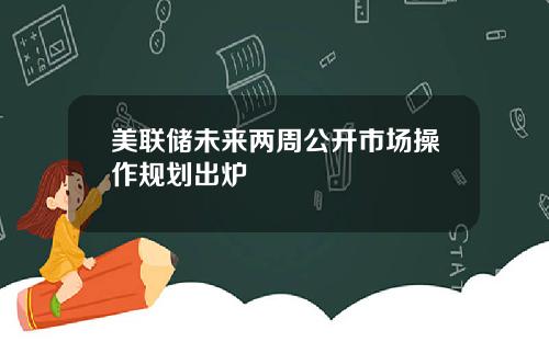 美联储未来两周公开市场操作规划出炉