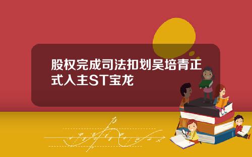 股权完成司法扣划吴培青正式入主ST宝龙