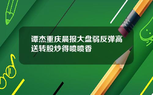 谭杰重庆晨报大盘弱反弹高送转股炒得喷喷香