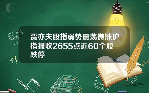 贾亦夫股指弱势震荡微涨沪指报收2655点近60个股跌停