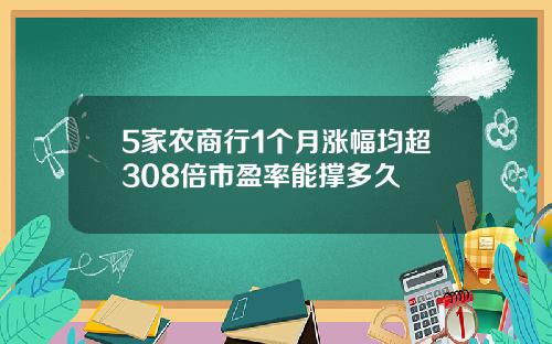 5家农商行1个月涨幅均超30%38倍市盈率能撑多久