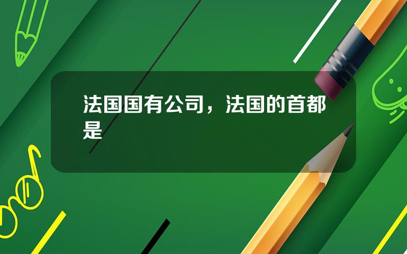 法国国有公司，法国的首都是