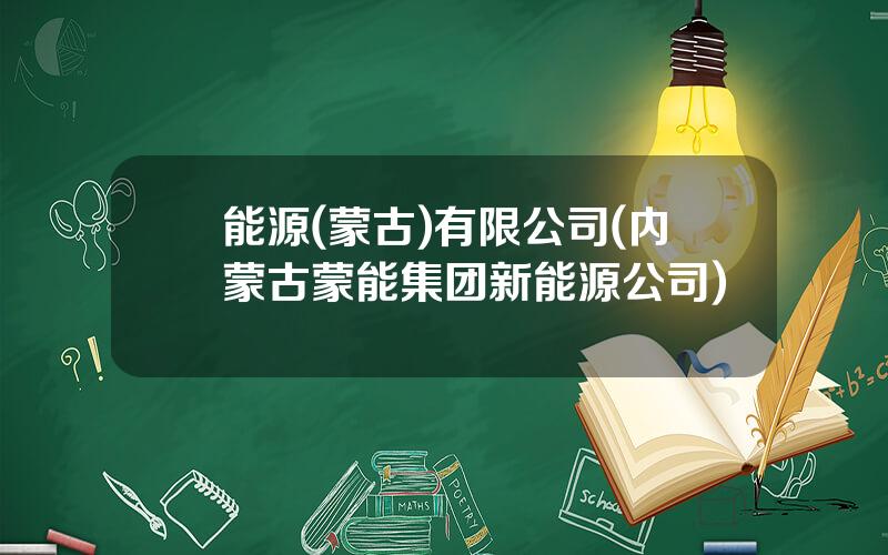 能源(蒙古)有限公司(内蒙古蒙能集团新能源公司)