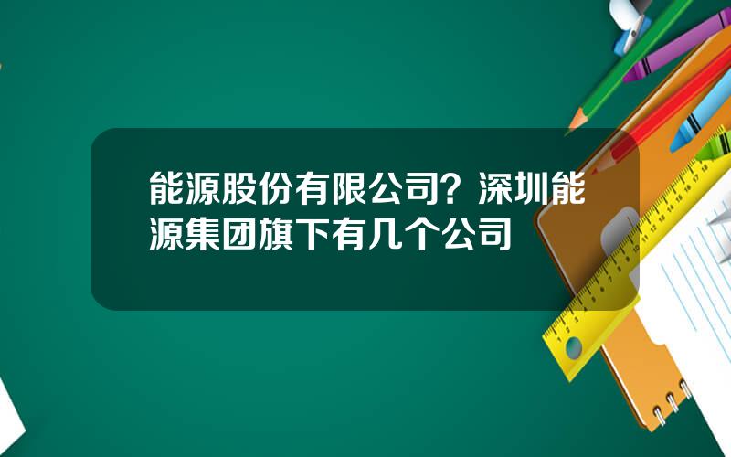 能源股份有限公司？深圳能源集团旗下有几个公司