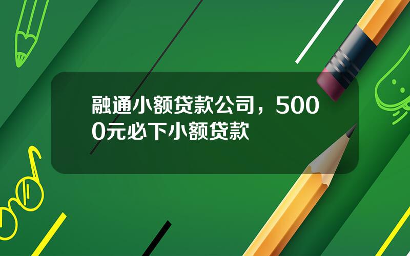 融通小额贷款公司，5000元必下小额贷款