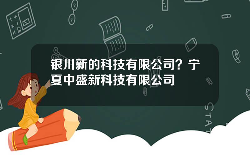 银川新的科技有限公司？宁夏中盛新科技有限公司